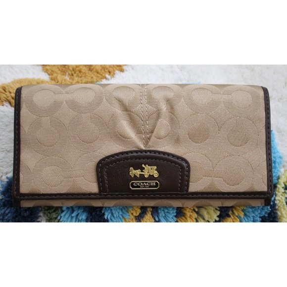 Coach Madison Op Art Wallet Sateen & Leather - Picture 7 of 9